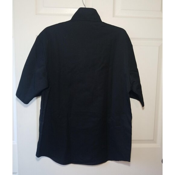Hard Rock cafe short sleeve button up front employee uniform shirt black med - Picture 6 of 6